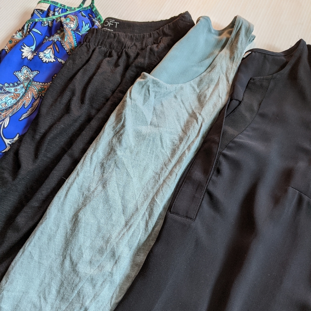 LOFT / H&M women's summer tank top blouse bundle lot of 3 size XS